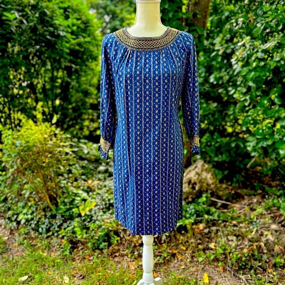 Vintage 1950’s Tenna Paige Cottage Core Smocked Dress